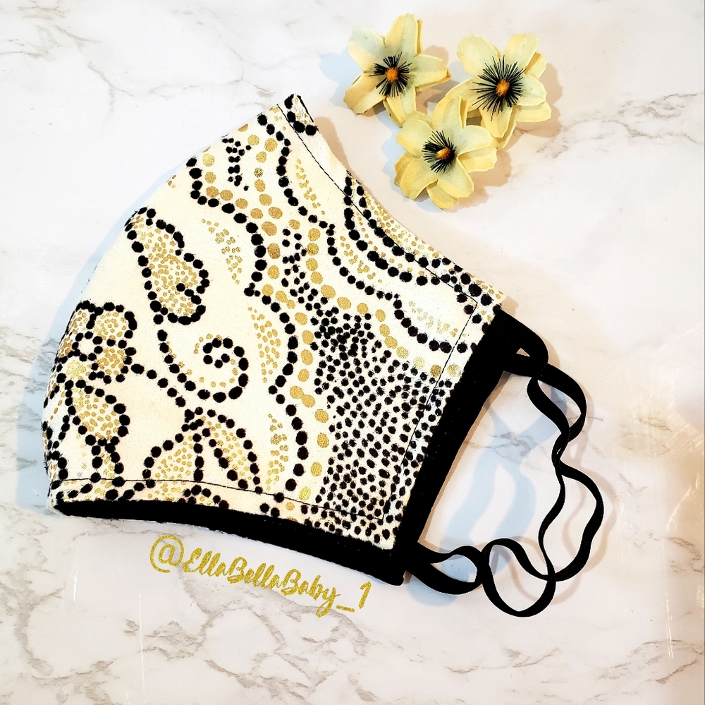 Metallic Face Mask Filter Reversible 3 Layers